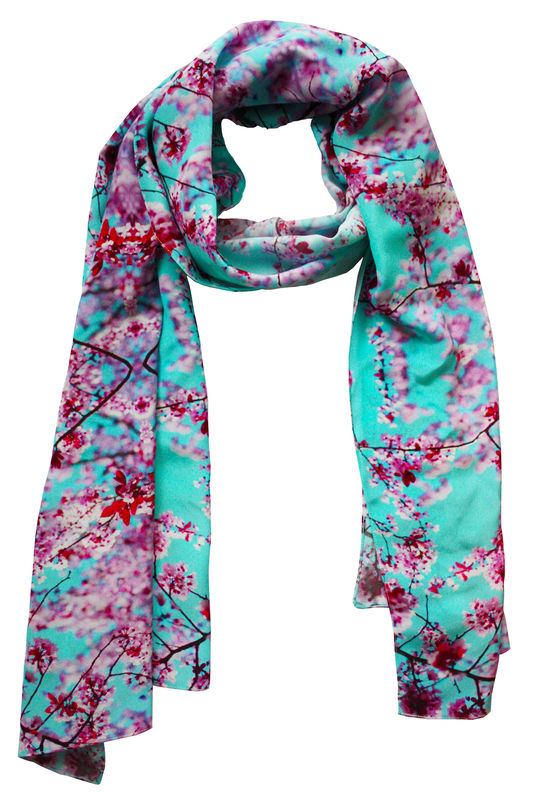 SOLD OUT Cherry Blossom Silk Scarf - product images  of 