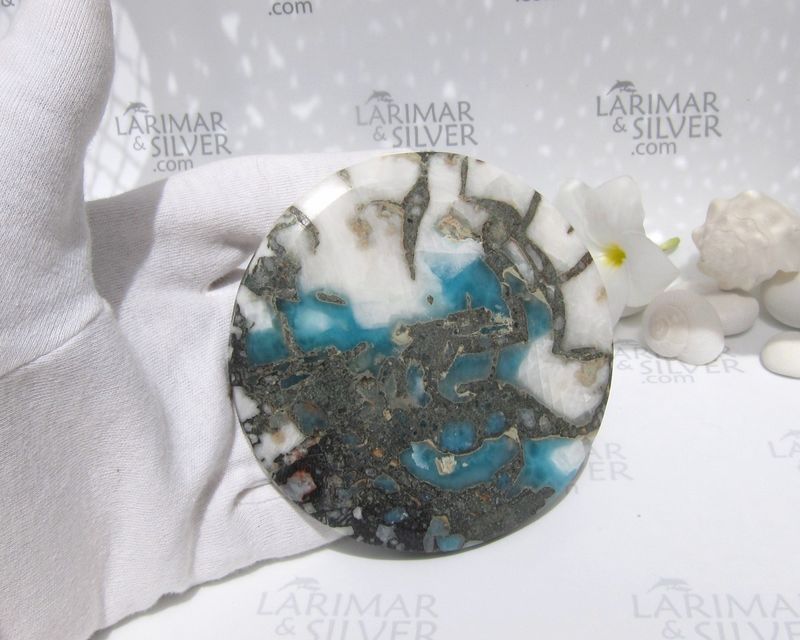 larimar polished stone