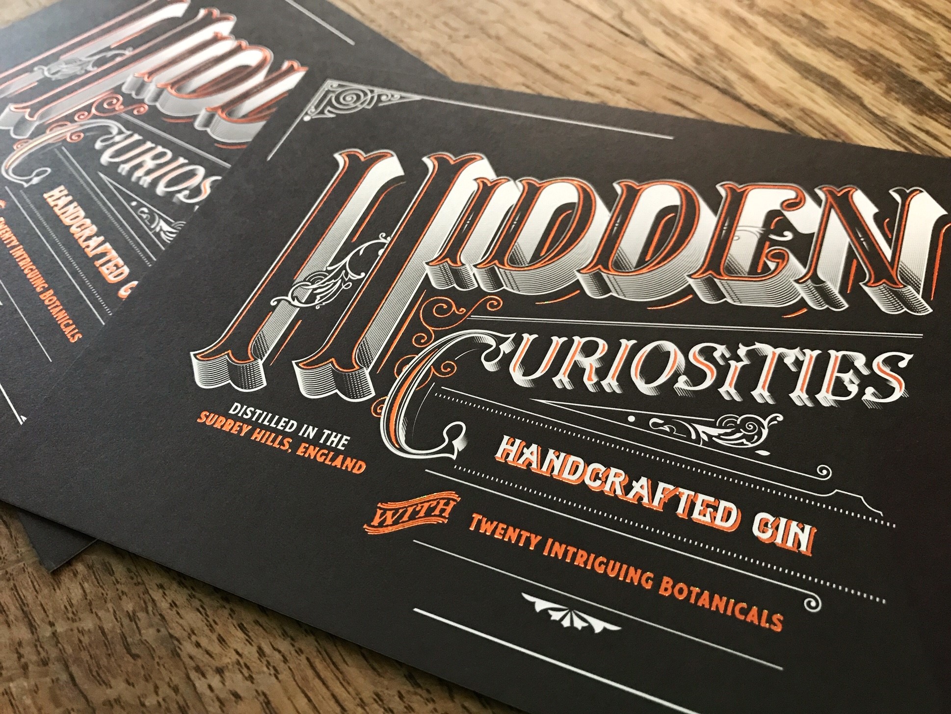 Hidden Curiosities Gin Tasting Notes Cards