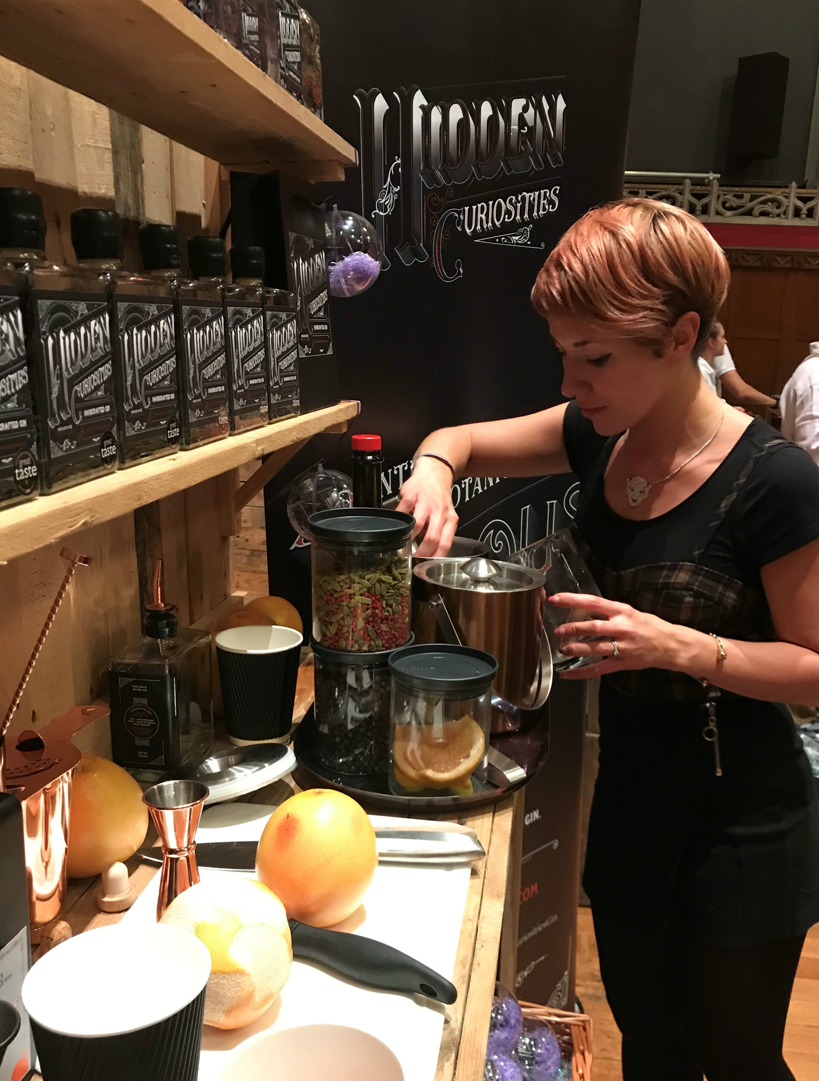 Hidden Curiosities Gin Jenny Meguro Gin Creator Distiller Catford Gin Festival