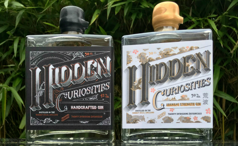 hidden curiosities gin 20 botanicals distilled in the surrey hills