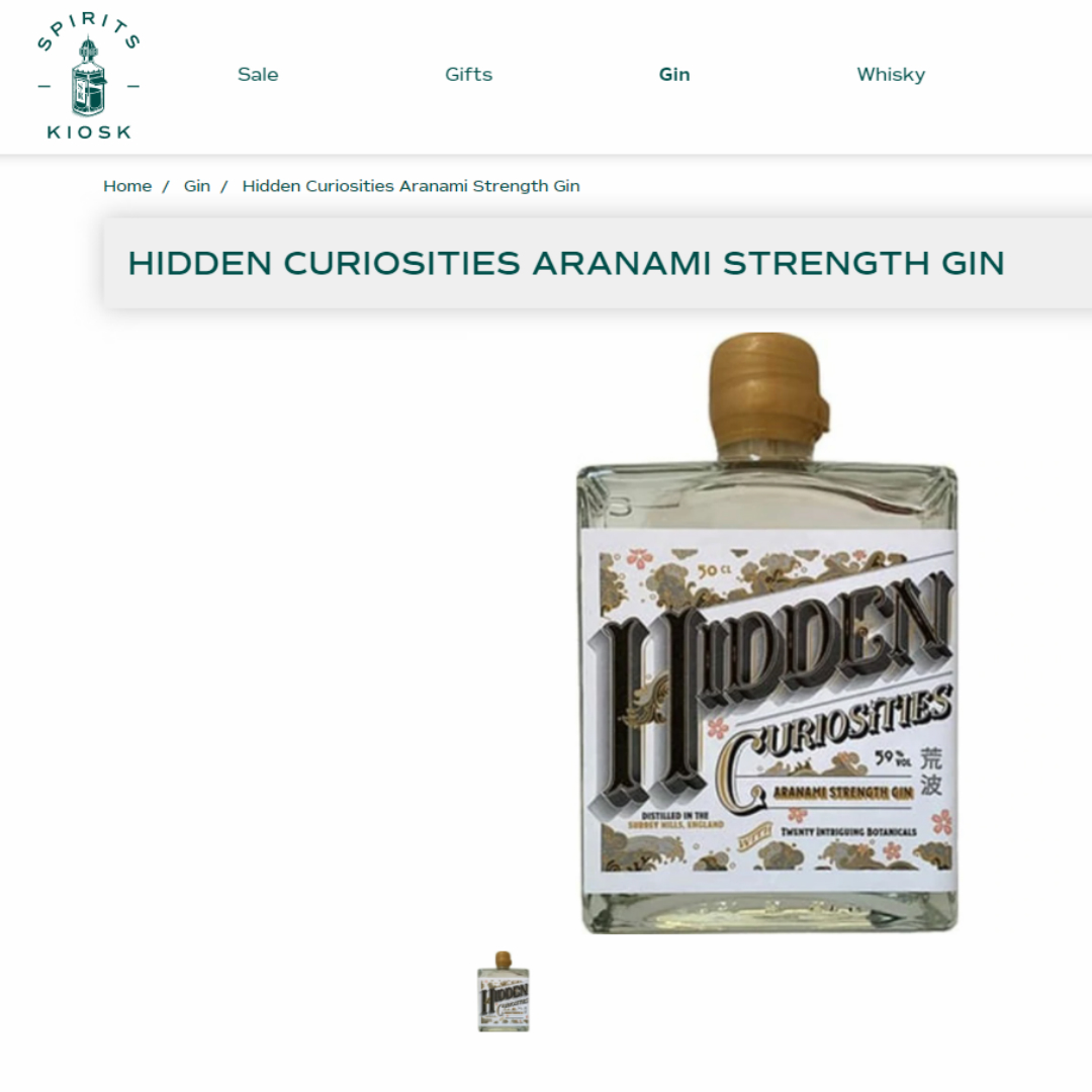 Gin Kiosk Gin Foundry Hidden Curiosities Aranami Strength Review