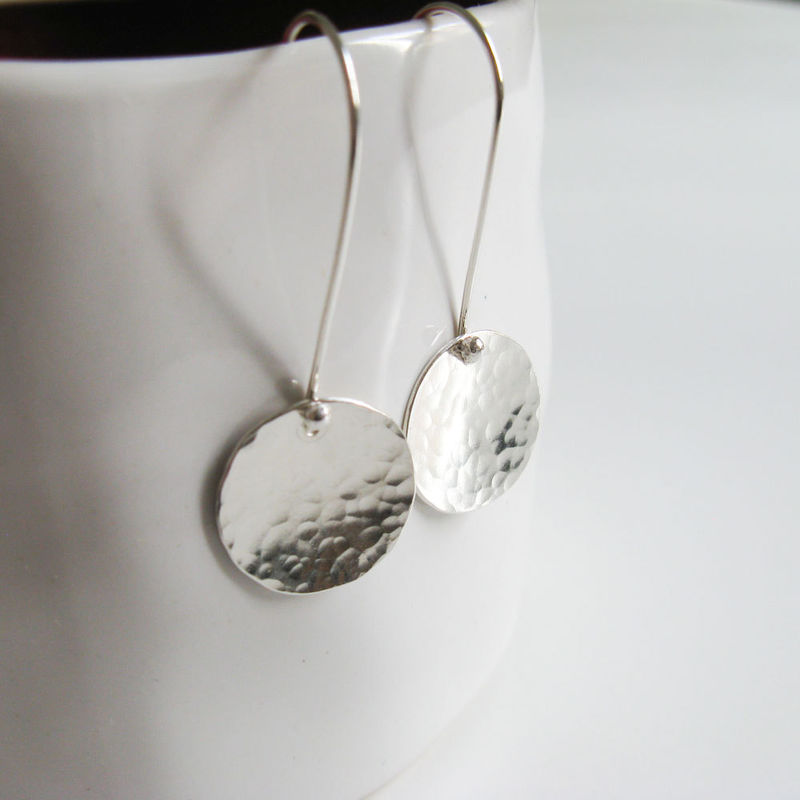 Hammered Disc Earrings Misluo Hammered Disc Earrings Product Images Of