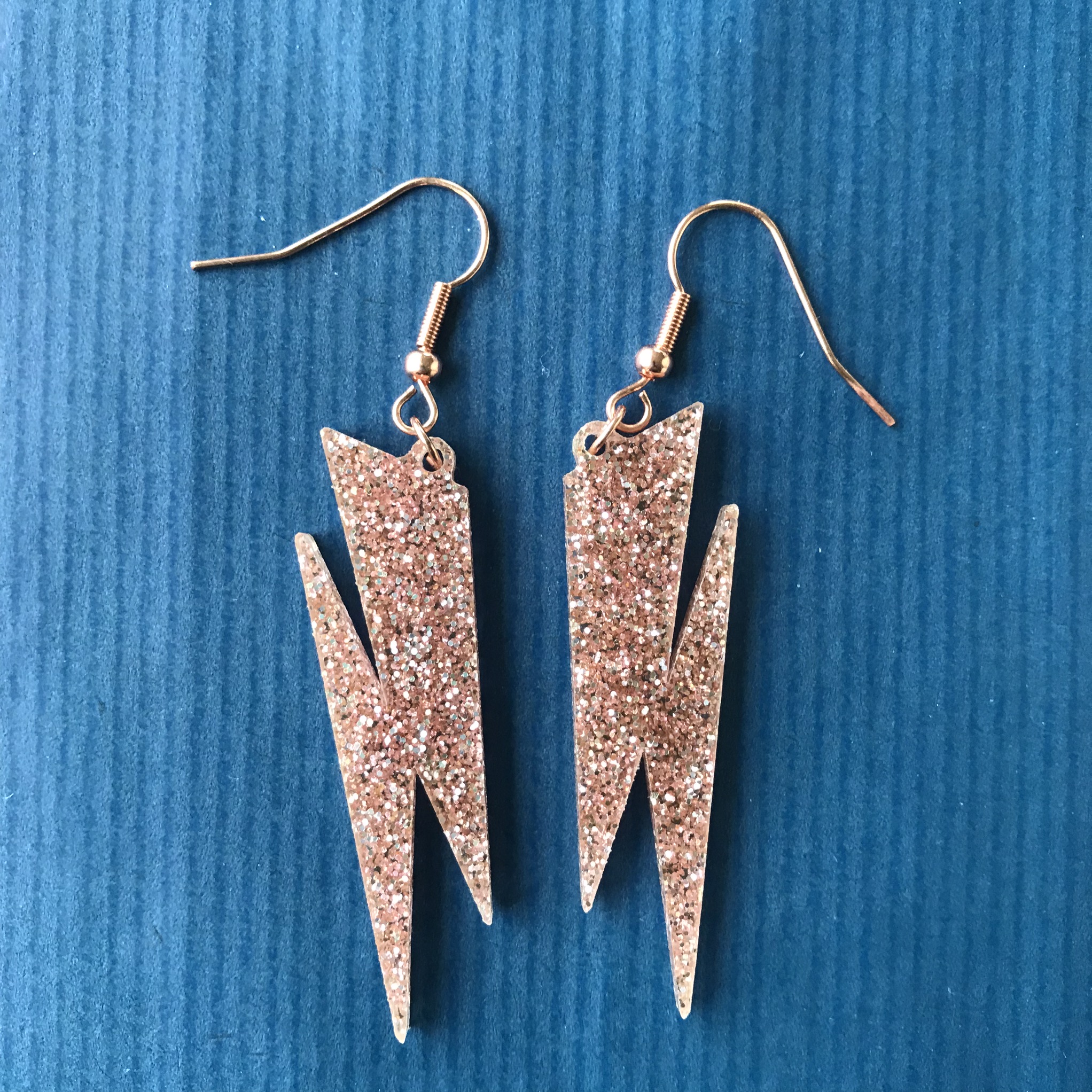 Rose Gold power earrings