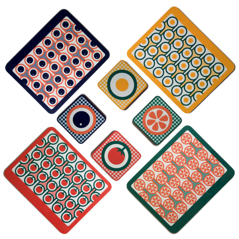 coaster & placemat set 4 sets Hokolo