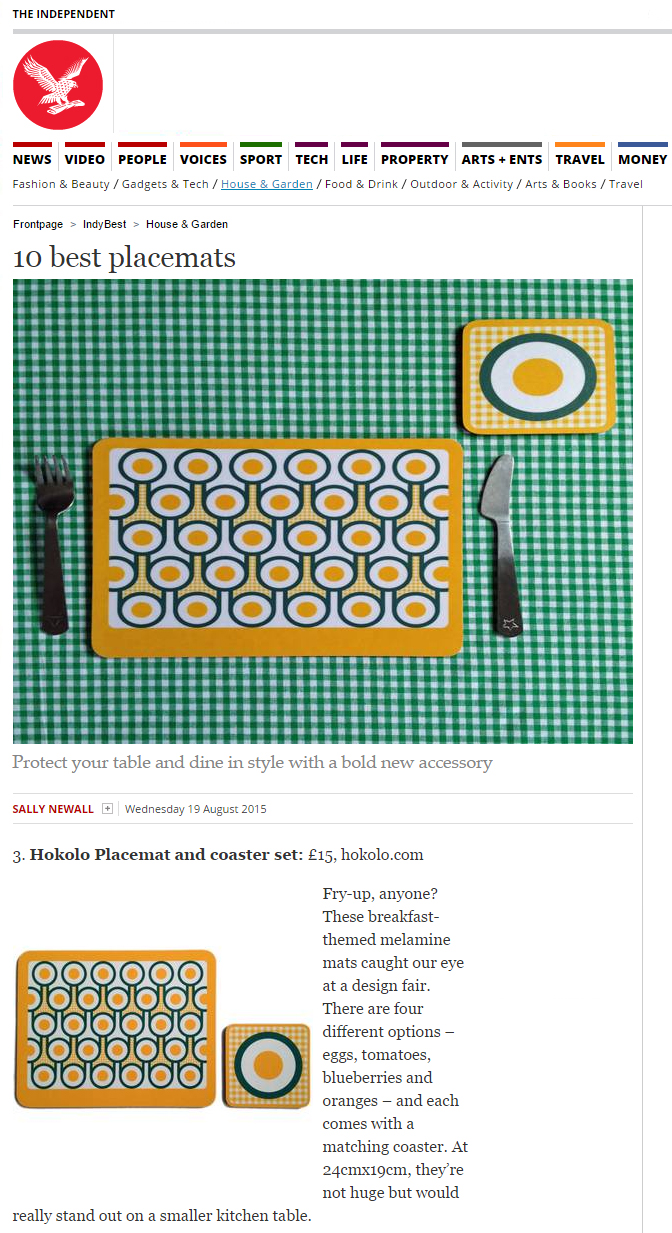 IndyBest 10 best placemats