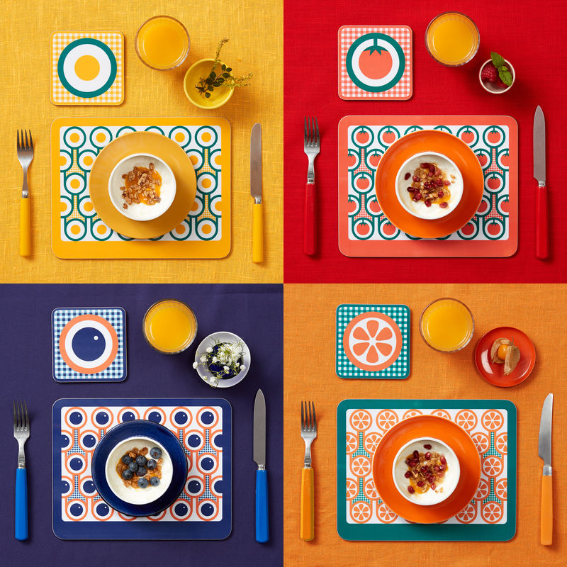 coaster & placemat set 4 sets Hokolo