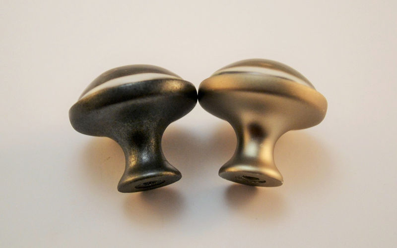 Custom Map Cabinet Knob Map Drawer Pull Glass Domed Nickel Or