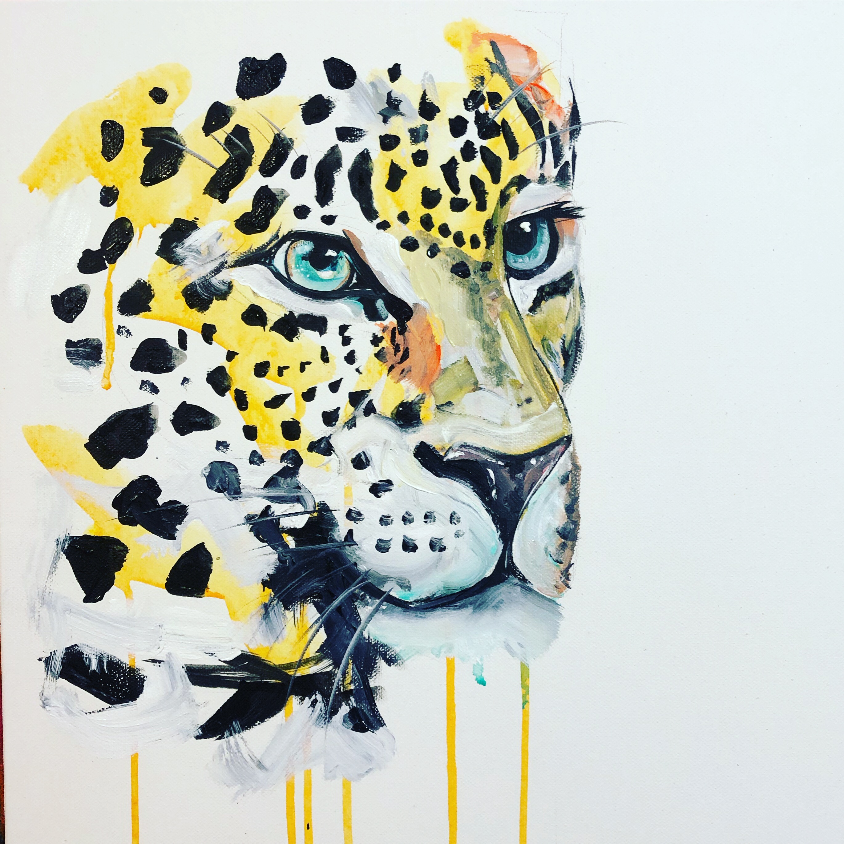 Leopard 30 by Sophie Long signed limited edition prints at The Kane Gallery