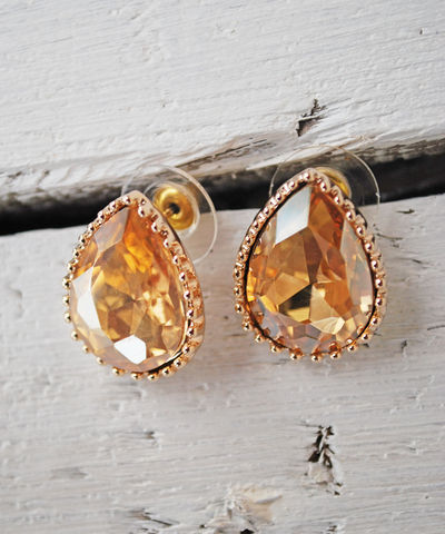 Amber,Tear,Drop,Earring