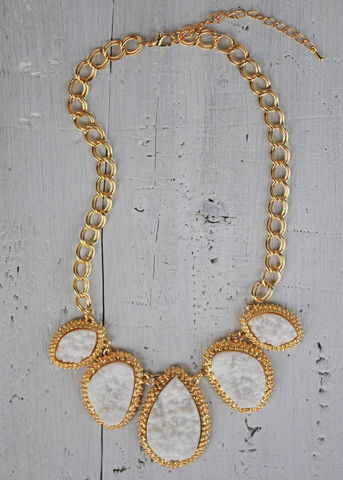Rock,It,Necklace,j crew, anthropologie, rock necklace, orange, teal, white