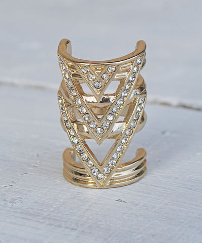 Chevron,Bling,Ring,gold, ring, chevron