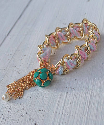 Braided,Tassel,Bracelet,bracelet, tassel, gold, anthropologie, j crew