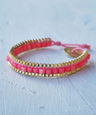 Street,Bracelet,pink, gold, bracelet, stacking bracelet, j crew