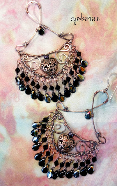 big statement dangly boho chandelier earrings