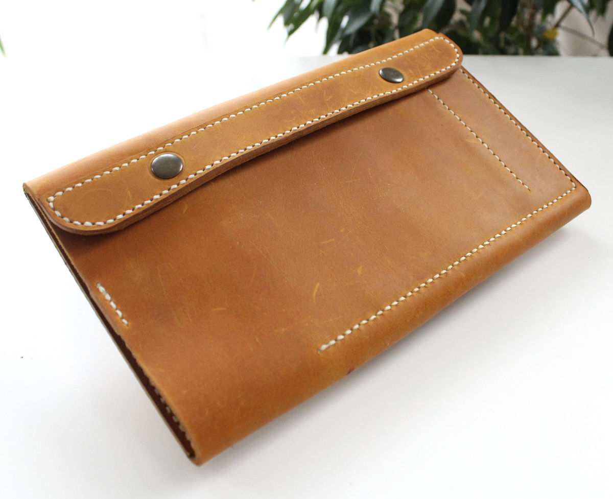 Leather knitting Circular needle case Short Anger Refuge