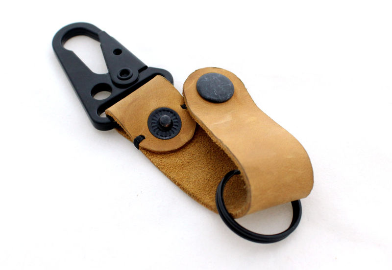 Tactical leather keychain Anger Refuge