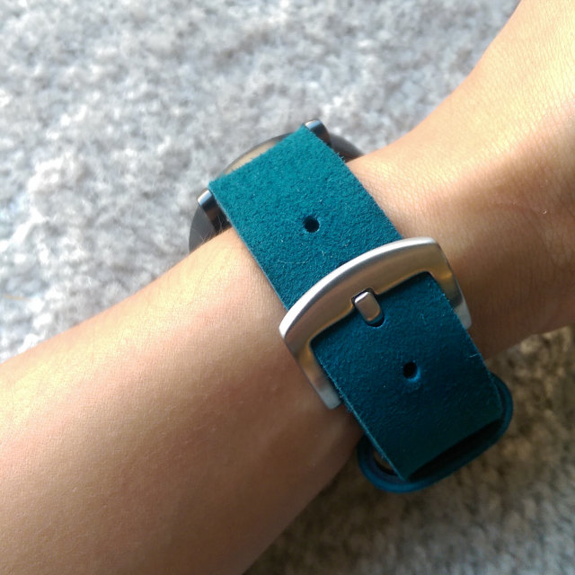 Handmade lsuede leather watch strap