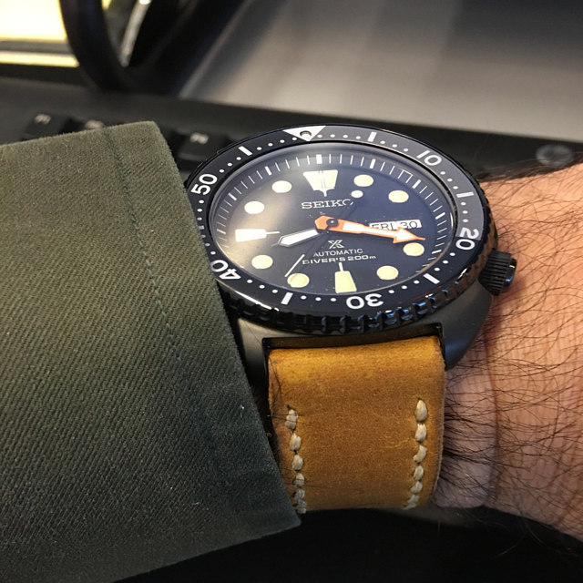 light brown leather watch band