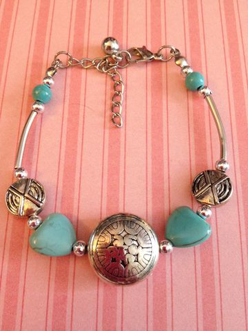 Tibetan,Silver,Bracelet,With,Natural,Turquoise,and,Accents,tibetan bracelet, turquoise bracelet, tibetan beads, bracelet, turquoise style bracelet
