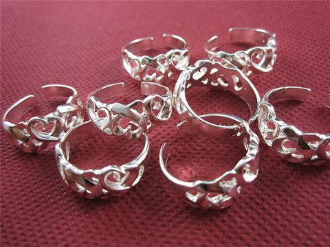 Heart,Toe,Rings,.925,Silver,silver toe ring, heart toe ring, sterling toe ring, .925 toe ring, .925