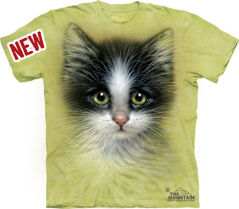The,Mountain,Green,Eyed,Kitten,Eco-Friendly,T-Shirt,The Mountain T-Shirt, Kitten T-Shirt, Kitty Shirt, Cat Shirt, Cat T-Shirt, Cat Eco-Friendly T-Shirt, Eco-Friendly T-Shirt, Green T-Shirt