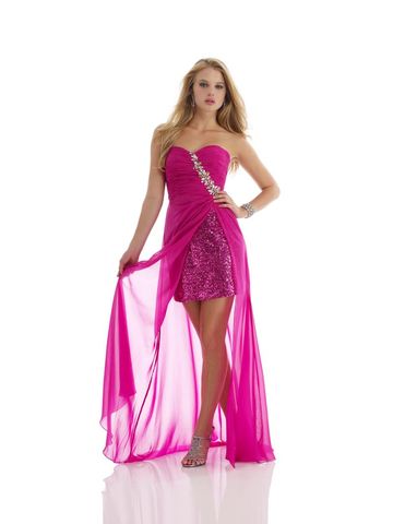 Morrell,Maxie,Magenta,Hi-Low,Prom,Dress,Morrell Maxie Magenta Hi-Low Prom Dress, Sequined Prom Dress, Sequined Military Ball Gown, Sequined Formal Gown, Sequined Evening Gown