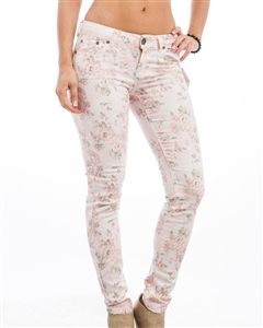 Pink,Floral,Skinny,Jean,Light Pink Floral Skinny Jean, Light Pink Jean, Light Pink Skinny Jean, Floral Skinny Jean