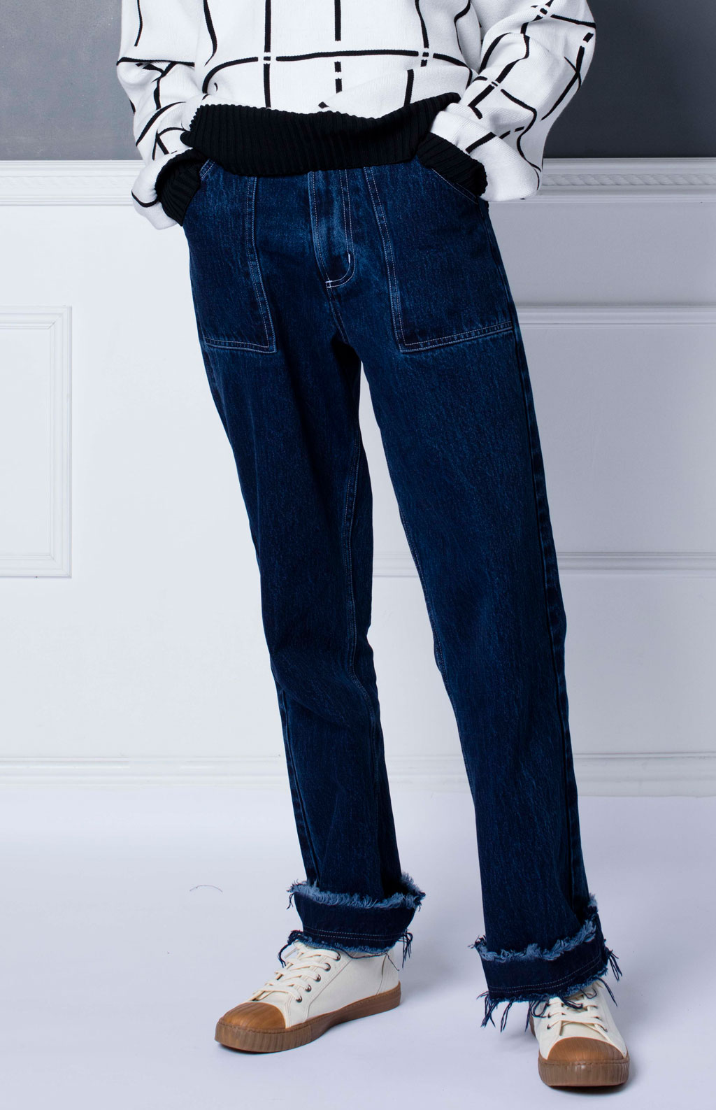 Raw Hem Jeans