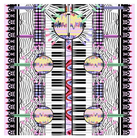 Leopard,by,Belle,Sauvage,Keyboard,Print,Scarf,printed scarf, chiffon scarf