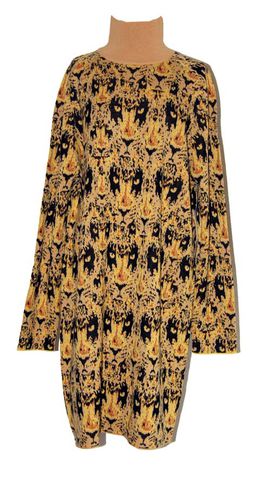 Leopard,jacquard,knit,long,jumper