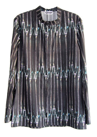 Colarless,Shirt,Zip,Leopard by Belle Sauvage Spring Summer 2013 Colarless Shirt Zip. Ready to wear Fashion. Belle Sauvage London.