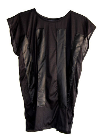 Black,Unisex,Sleeveless,Tee,Leopard by Belle Sauvage Spring Summer 2013 Black Sleeveless Tee. Ready to wear Fashion. Belle Sauvage London.
