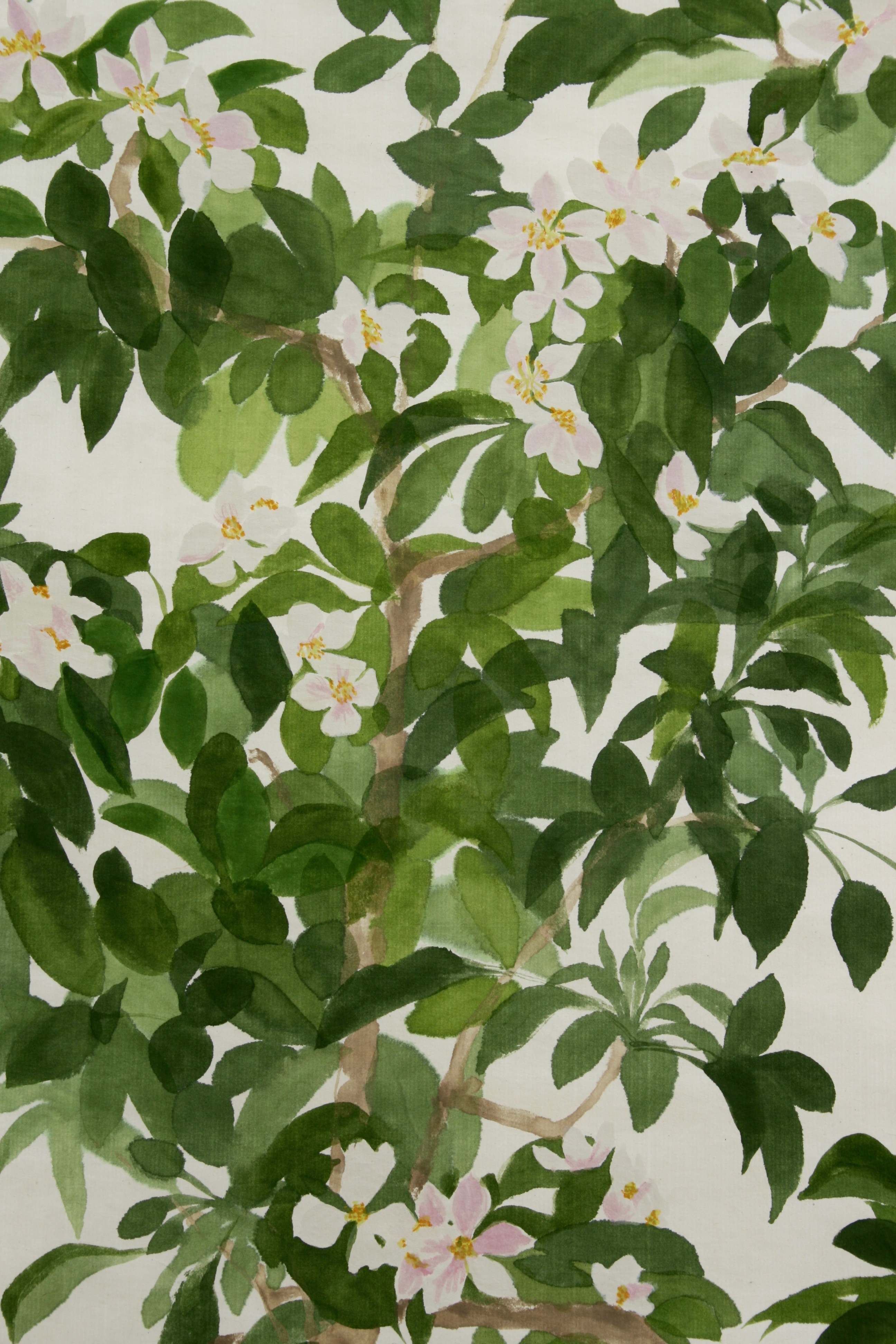 Lockdown commission painted in April 2020 of an apple tree in blossom