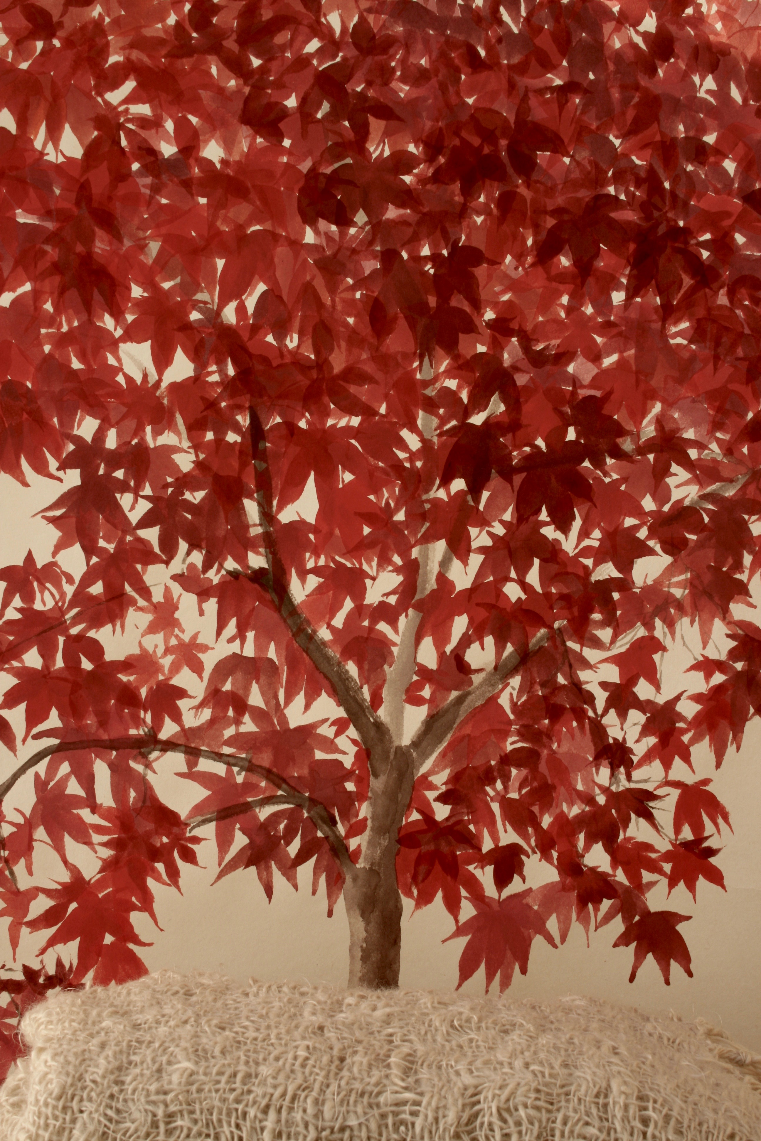 Original painting in acrylic on handmade paper