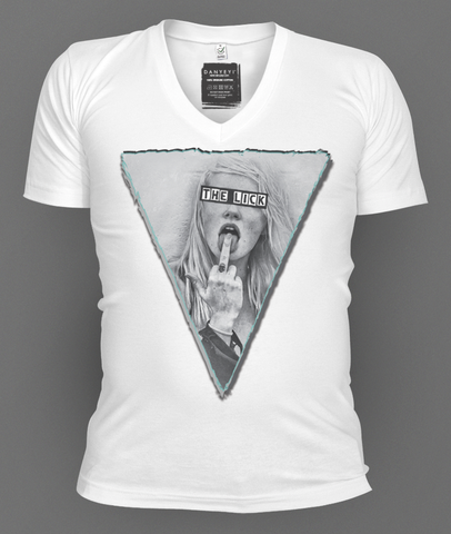 Licks,deep v-neck, deep v-neck graphic t-shirts, mens graphic t-shirt, graphic t-shirts, tees, slim fit, mens, danyeyi, organic, graphic tees, uk,  wearable art,  independent label