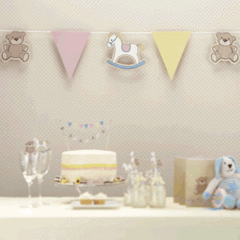 Paper,Bunting,bunting, baby shower favours