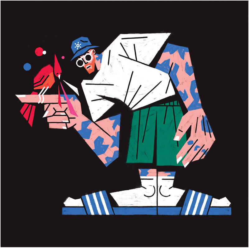 MAC SLIDES Hip Hop Head prints by Dale Edwin Murray