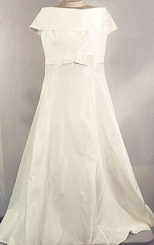 vintage cowl neck wedding dress