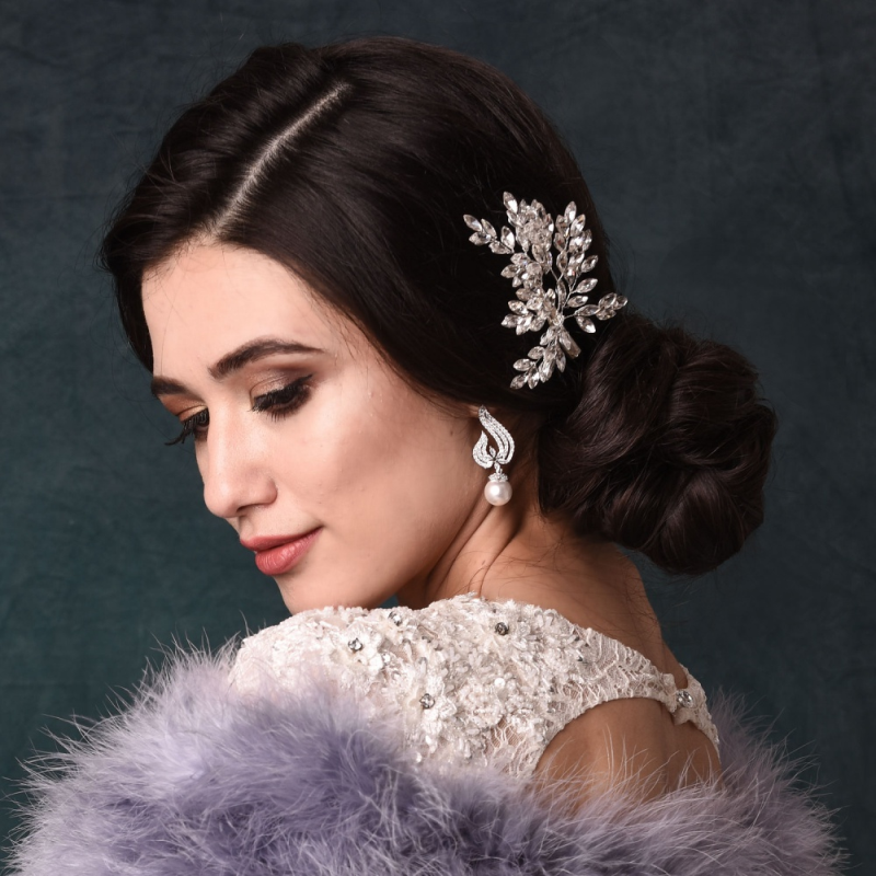 diamante hair clips for weddings