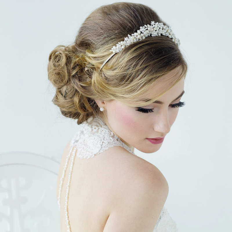 Luxury Pearl Wedding Tiara Tiarasandteirs
