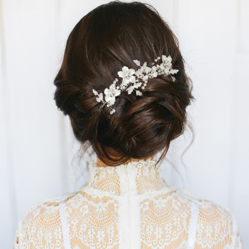 Floral Wedding Hair Comb Tiarasandteirs