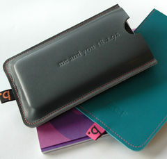Leather,Sleeve,for,Smartphone,(personalise!),leather smartphone sleeve, cover, case, leather, bookery, Heather Weston