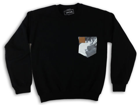 Smoker,Pocket,Black,Crew,mens,streetwear,urban,london,fashion,tshirts,skate