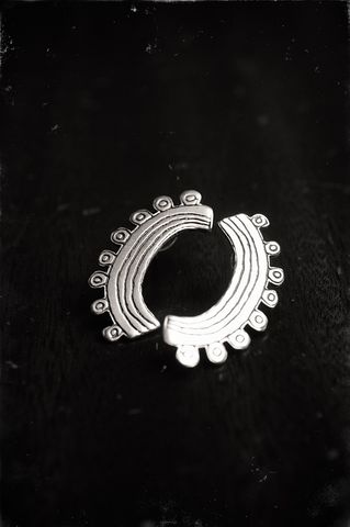 Amoeba,#4,earrings, silver, posts