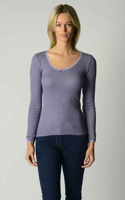 Now 60% Off + MORE Colours!! In Our Brushed Scallop Lace Top - product image  