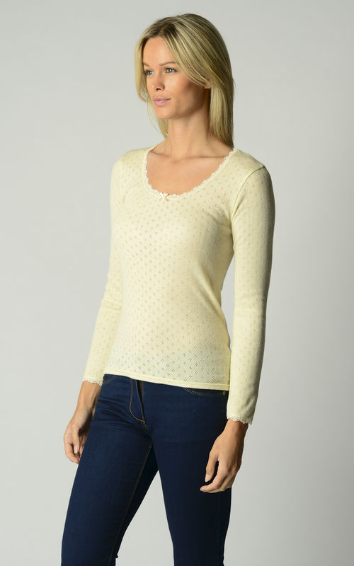 Now 60% Off + MORE Colours!! In Our Brushed Scallop Lace Top - product image  
