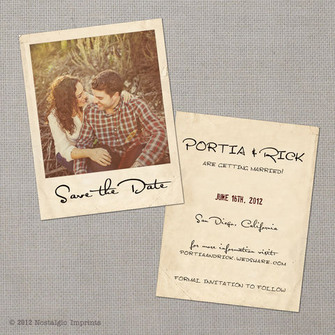 Portia,-,4.25x5.5,Vintage,Photo,Save,the,Date,Card,vintage save the date, Weddings, Card, save the date, custom photo card, photo save the date card, photo card, vintage card, 4x6, postcard, post card, retro