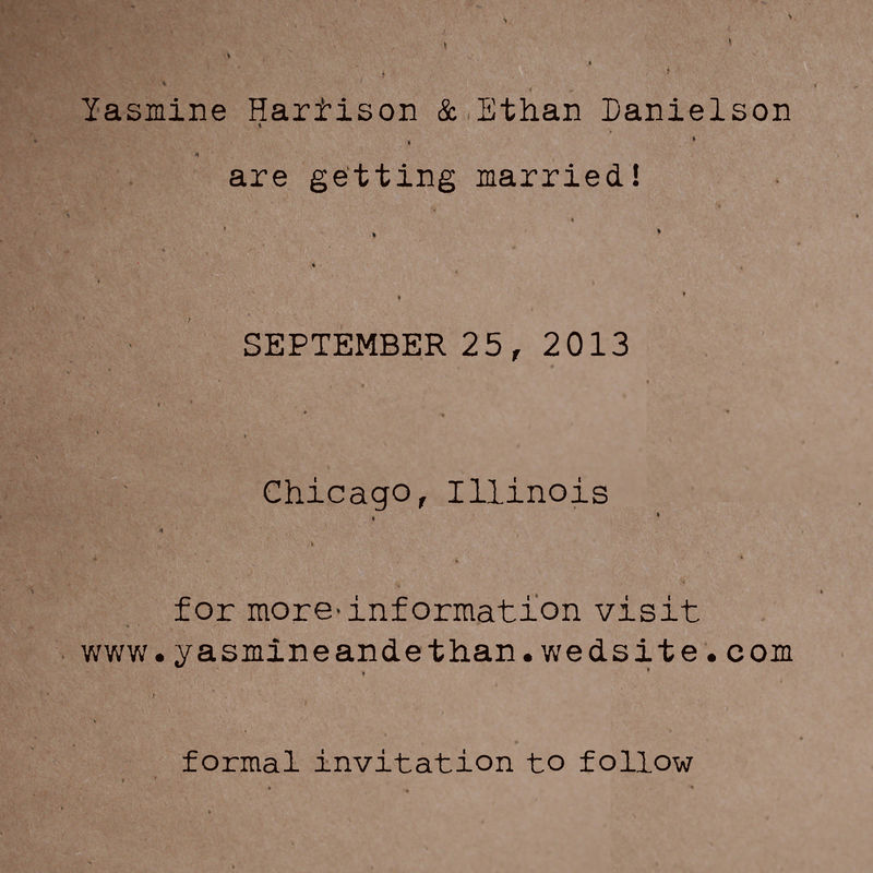 Yasmine 2 - 5x5 Vintage Photo Save the Date Card - product images  of 
