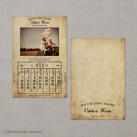 Calista,-,4x6,Vintage,Photo,Save,the,Date,Card,vintage save the date, Weddings, Card, save the date, custom photo card, photo save the date card, photo card, vintage card, 4x6, postcard, post card, retro